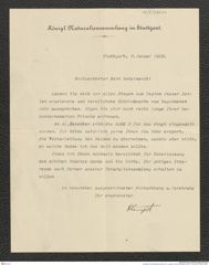 Nachlass Franz Steindachner, Brief von K. Lampert an Franz Steindachner (02.01.1912), Inv.Nr. 284.03, Seite 1